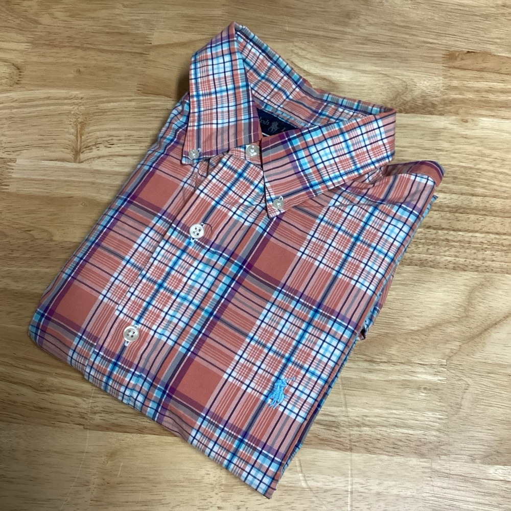 Polo Ralph Lauren Shirt Mens Large Plaid Cotton Long Sleeve‎ Button Pony